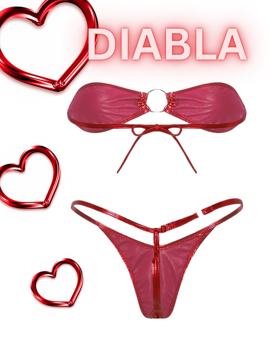 Diabla β Red Foil Micro Bikini